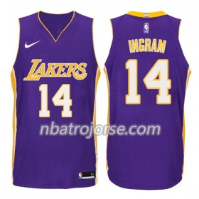 Män Los Angeles Lakers Tröja Brandon Ingram 14 Nike 2017-18 Lila Swingman